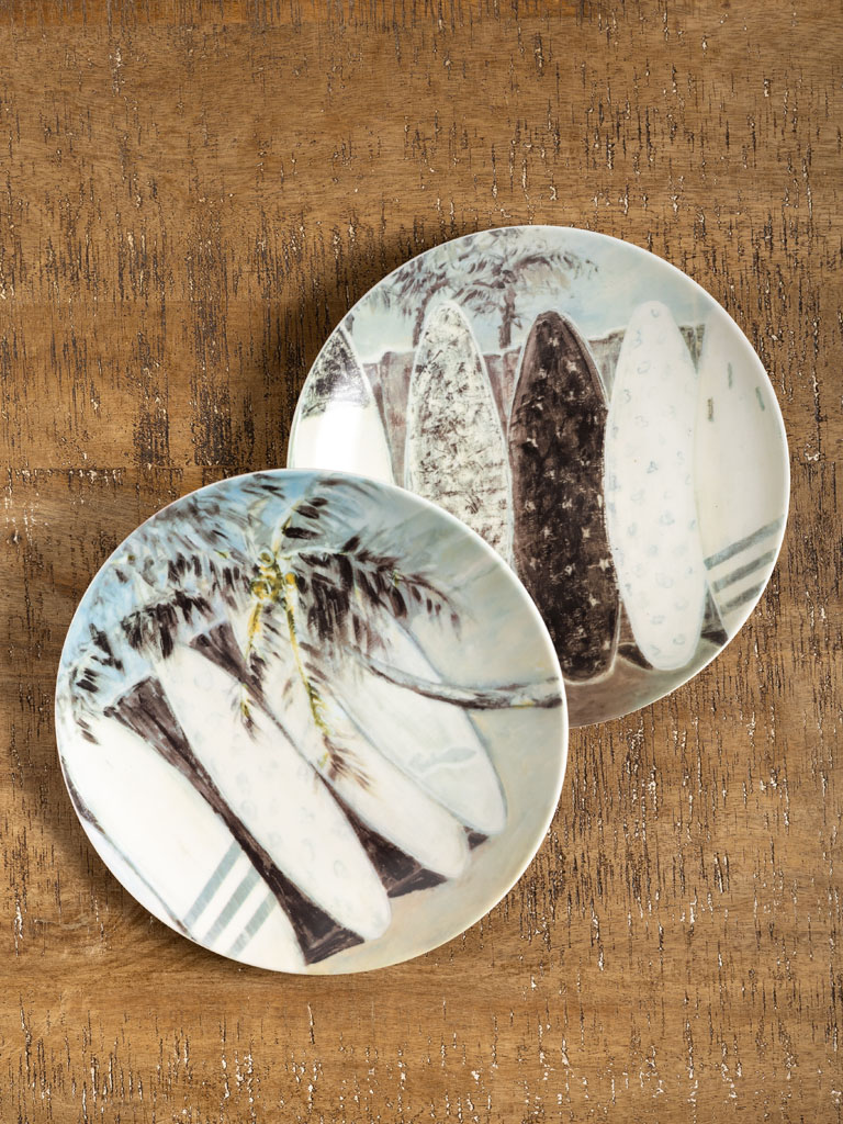 S/2 surf dessert plates D.Belin - 1