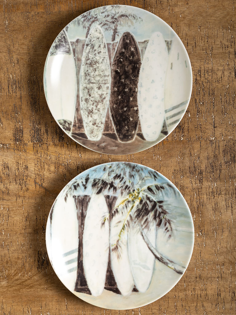 S/2 surf dessert plates D.Belin - 3