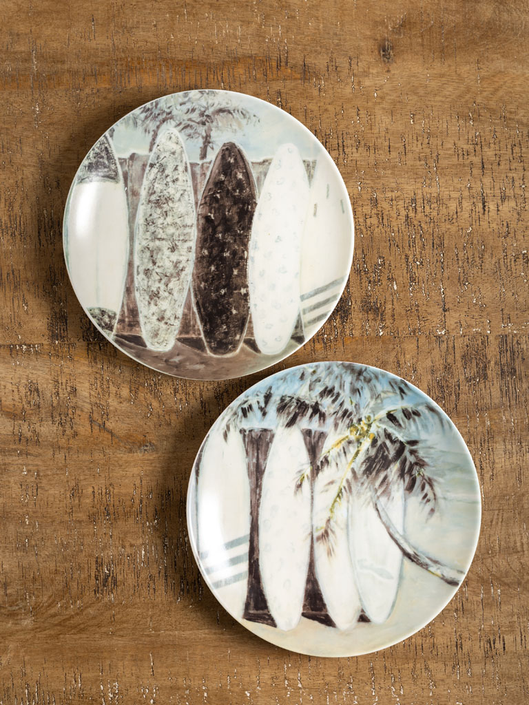 S/2 surf dessert plates D.Belin - 5