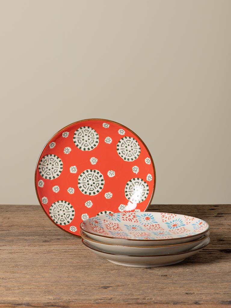 Set de 4 assiettes en céramique Bohemian Chehoma - 20cm