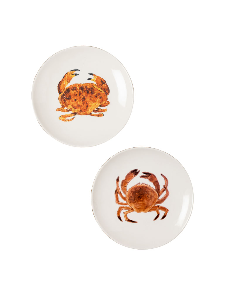 S/2 petites assiettes crabes D.Belin - 2