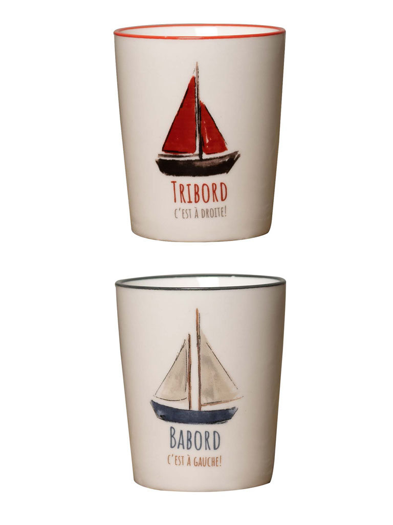 S/2 coffee cups Babord- Tribord AF Carouge - 2