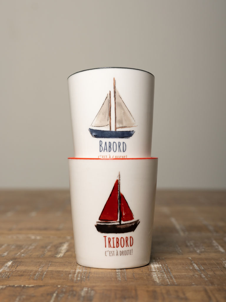 S/2 coffee cups Babord- Tribord AF Carouge - 1