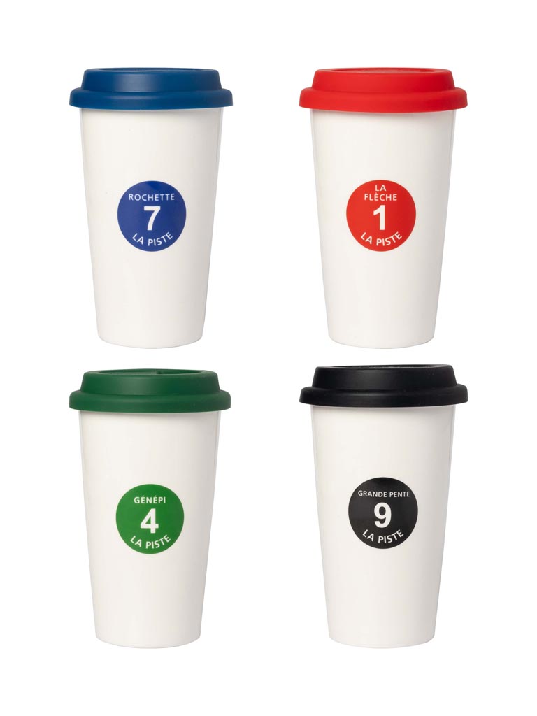 S/4 Mugs de voyage Piste de Ski - 2