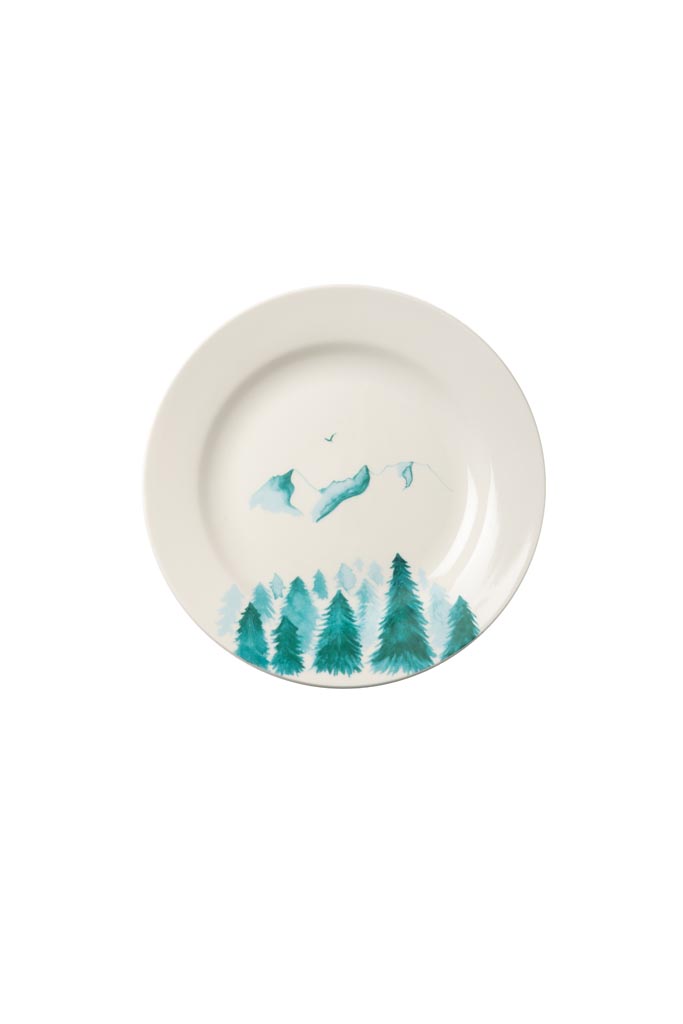 Plate 23.5 cm  Green mountains - 2