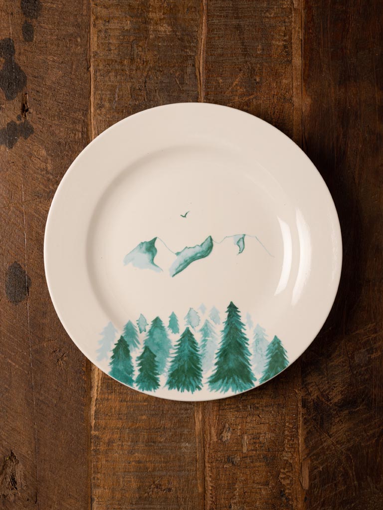 Assiette 23.5 cm Montagnes vertes - 1