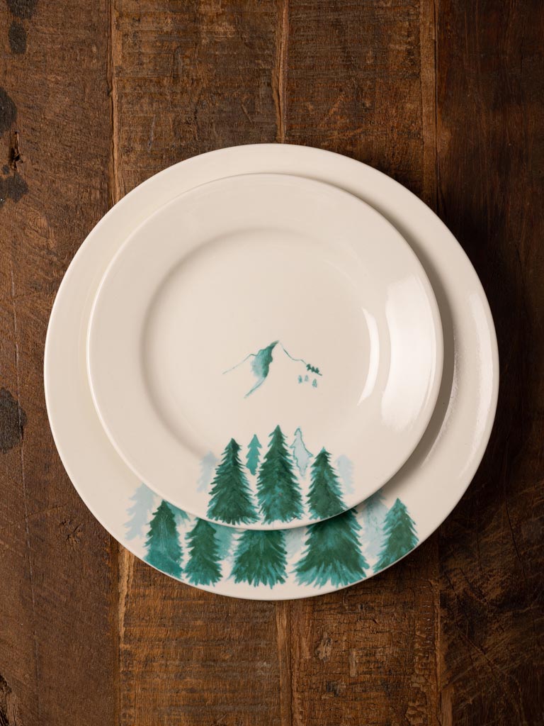 Plate 23.5 cm  Green mountains - 3