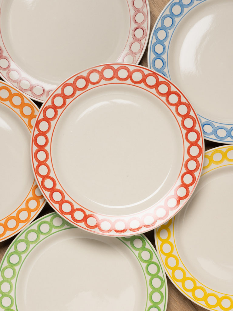 Set de 4 assiettes en céramique Bohemian Chehoma - 20cm