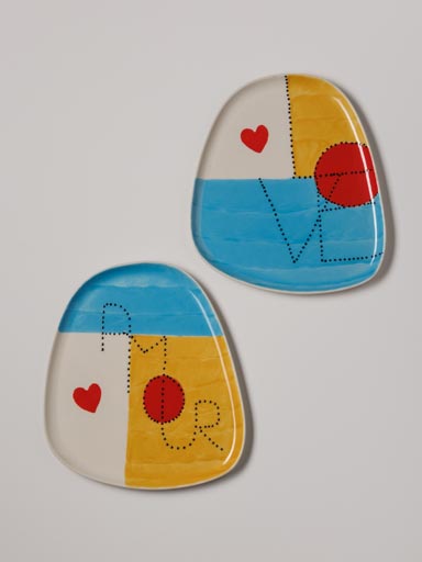 S/2 plates Love/Amour
