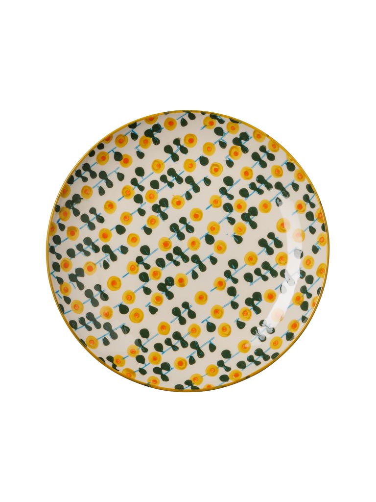 Dining plate Retro flowers - 2