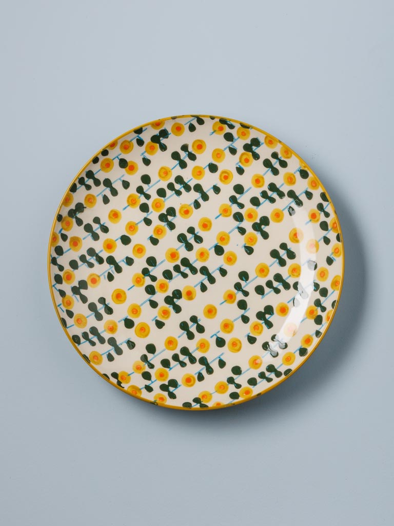 Dining plate Retro flowers - 1