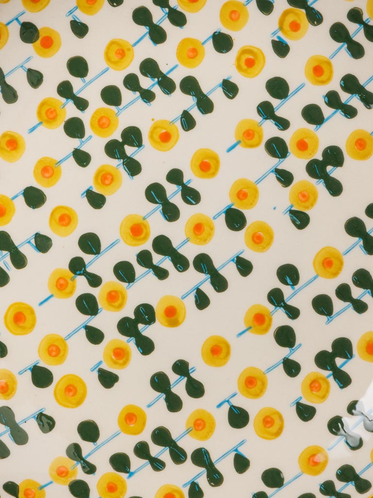 Dining plate Retro flowers - 3
