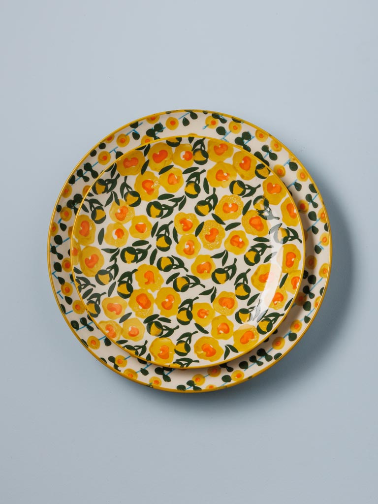 Dining plate Retro flowers - 4