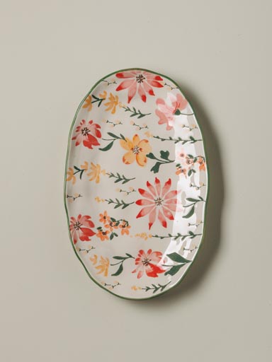 Oval serving tray Floralie