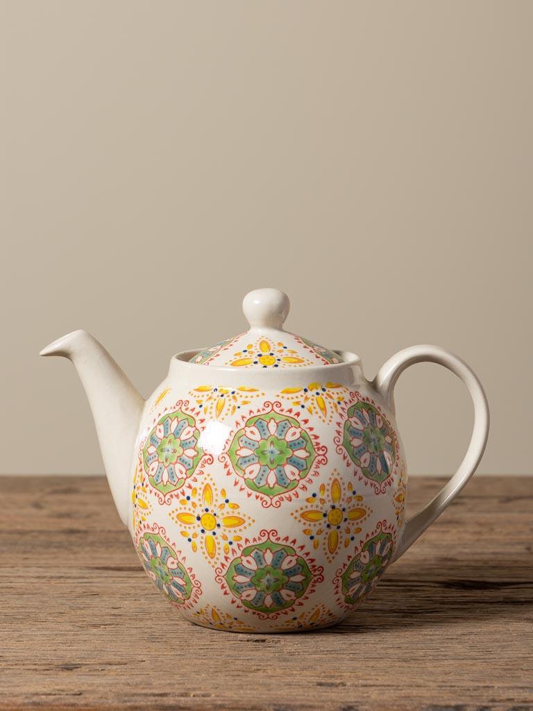 Teapot Bohemian yellow/ green - 4