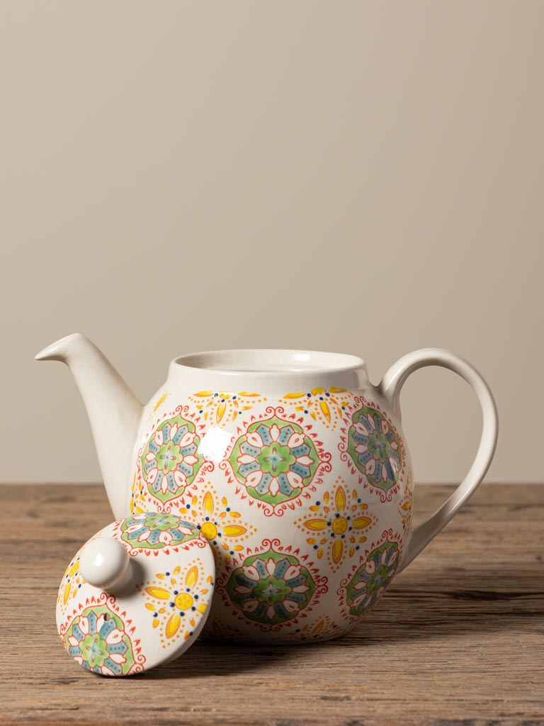 Teapot Bohemian yellow/ green - 6