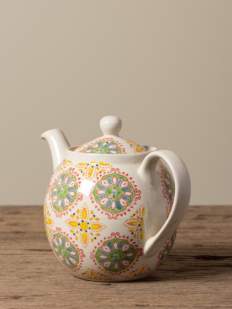 Teapot Bohemian yellow/ green - 5