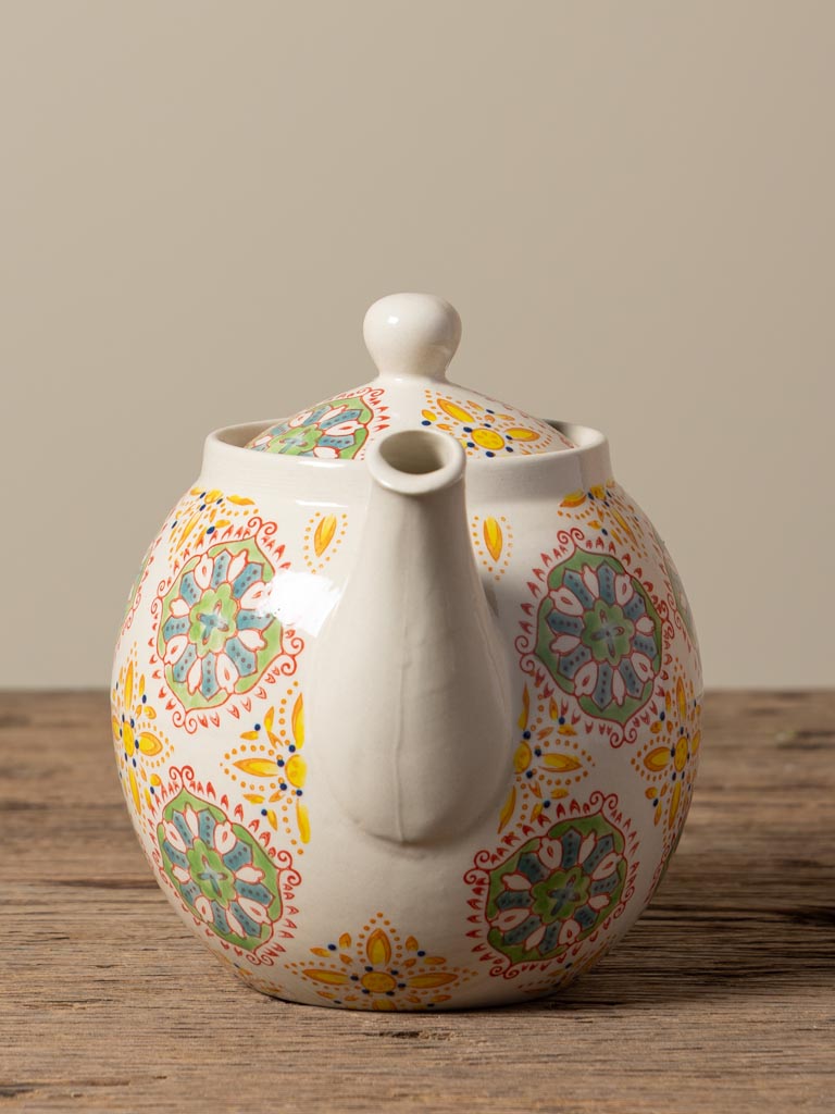 Teapot Bohemian yellow/ green - 2