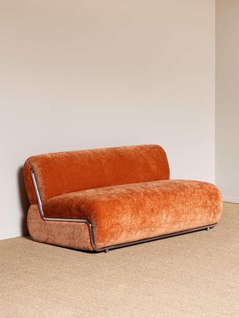 Orange sofa Velluto - 1