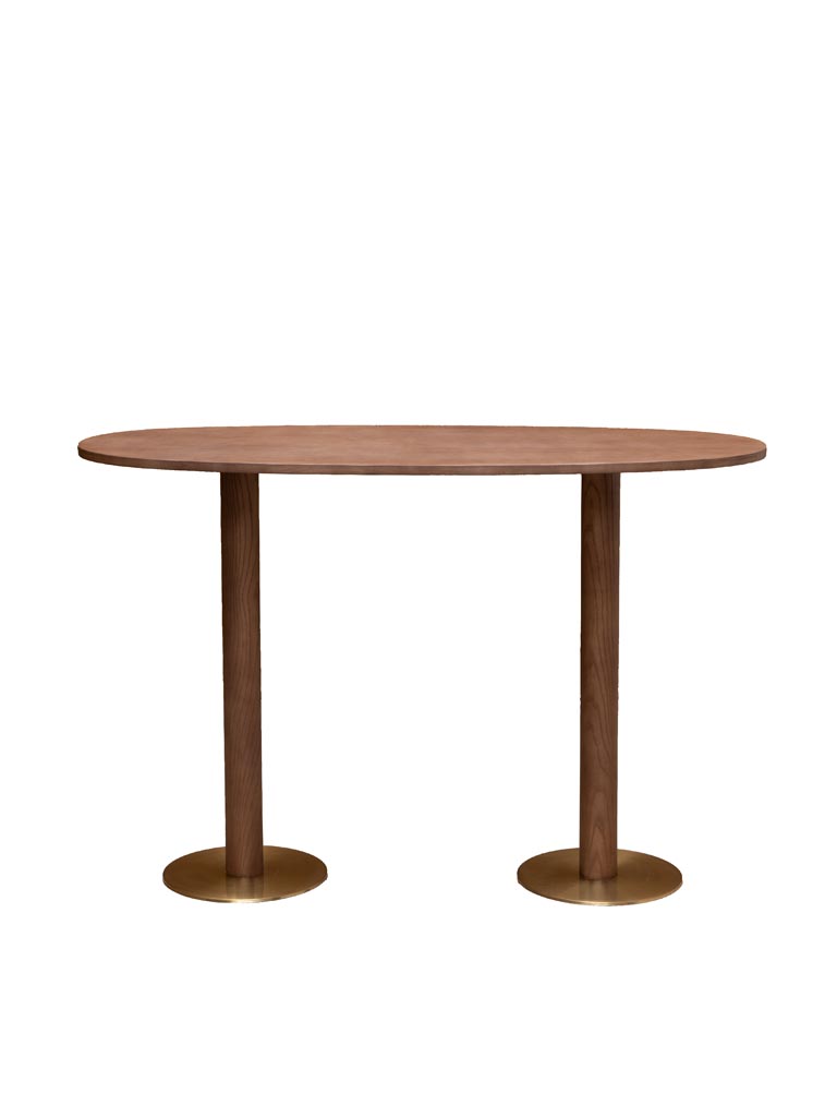 Table ovale haute pieds disque doré Barrio - 2