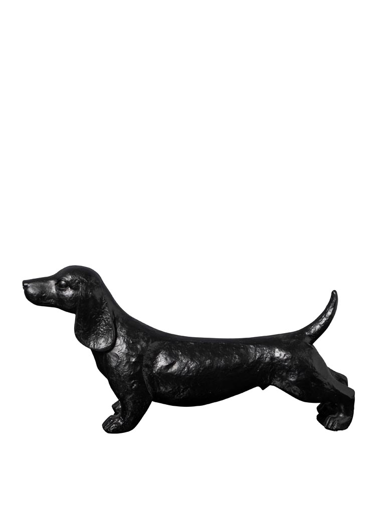 Sausage dog shiny black patina - 2