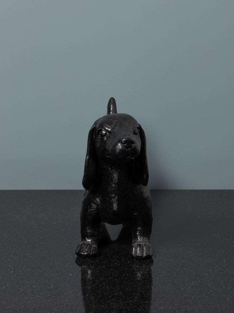 Sausage dog shiny black patina - 5