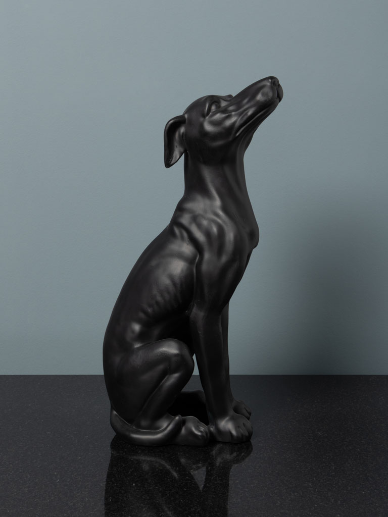 Seated greyhound mat patina - 1
