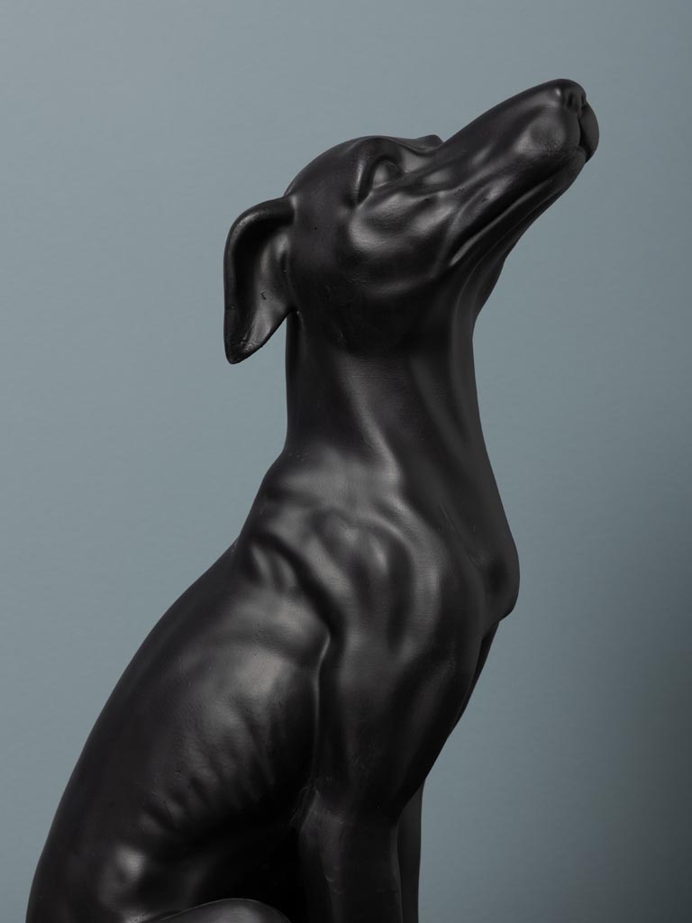 Seated greyhound mat patina - 3
