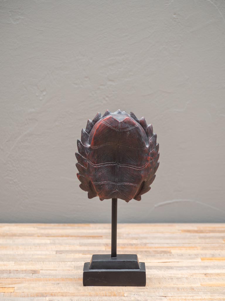 Small resin turtle shell on stand - 5