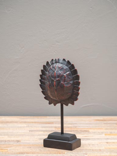 Small resin turtle shell on stand