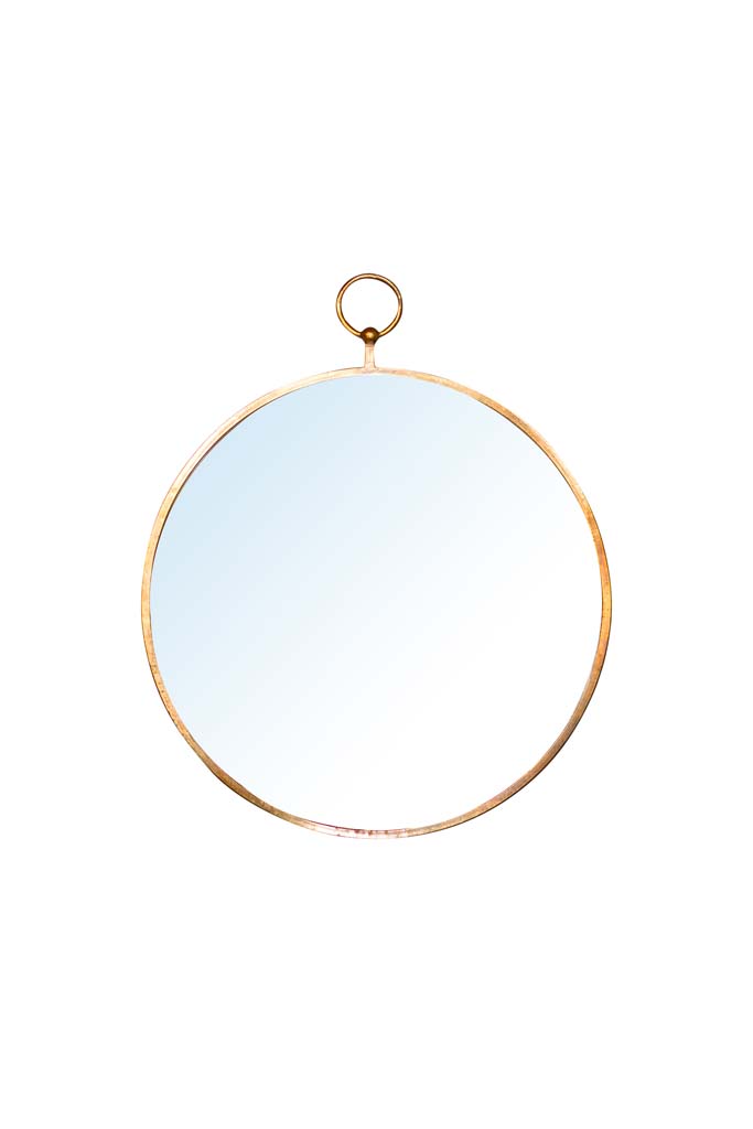 Fob round mirror copper patina - 2