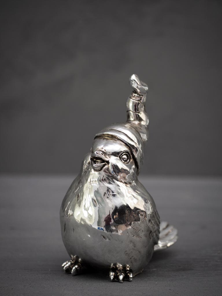 S/4 silver resin birds Nuitée - 6