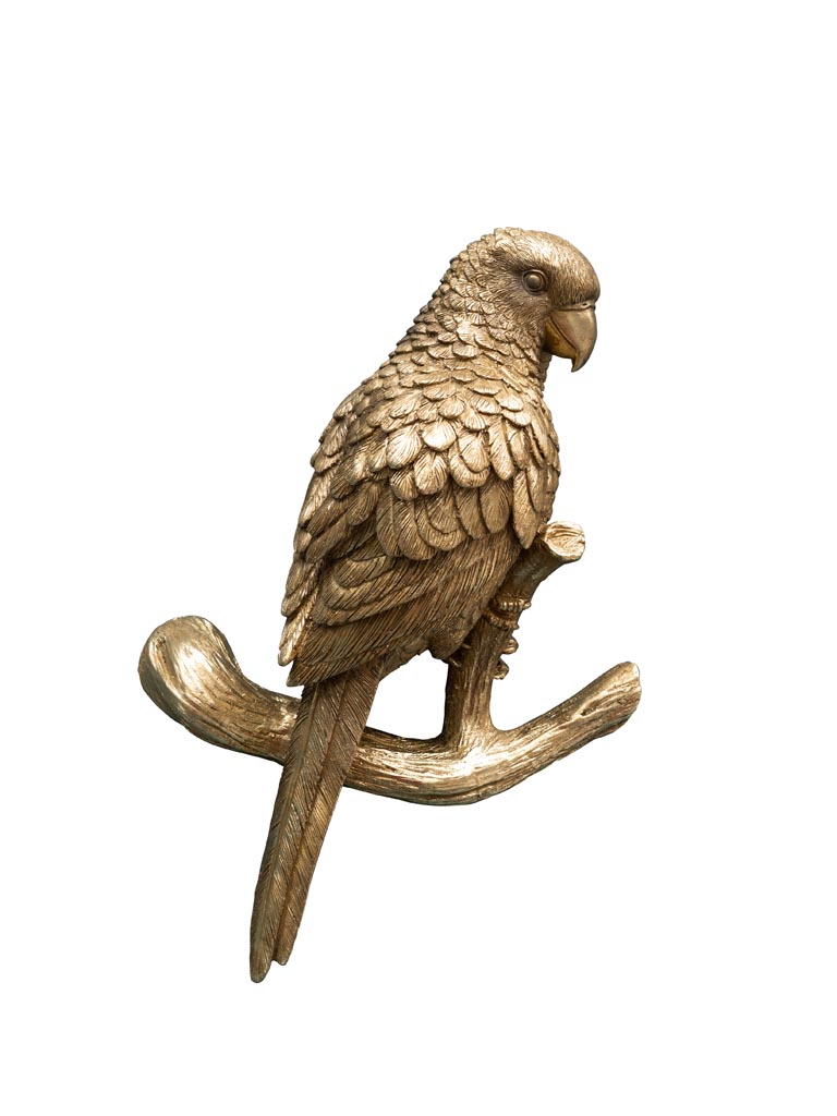 Wall decor golden parrot on branch - 2