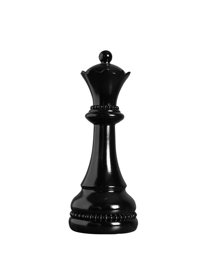 Shiny black queen chess decor - 2