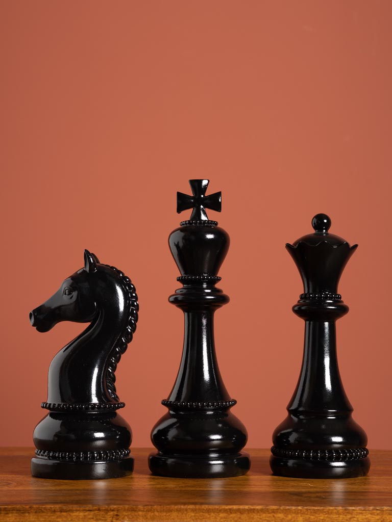 Shiny black chess horse - 3
