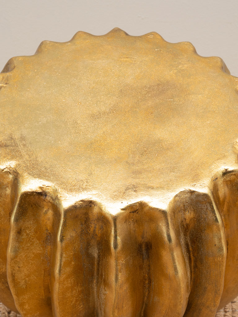 Table d'appoint dorée Cactus - 3