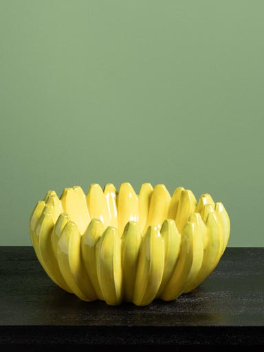 Corbeille à fruit bananes en céramique