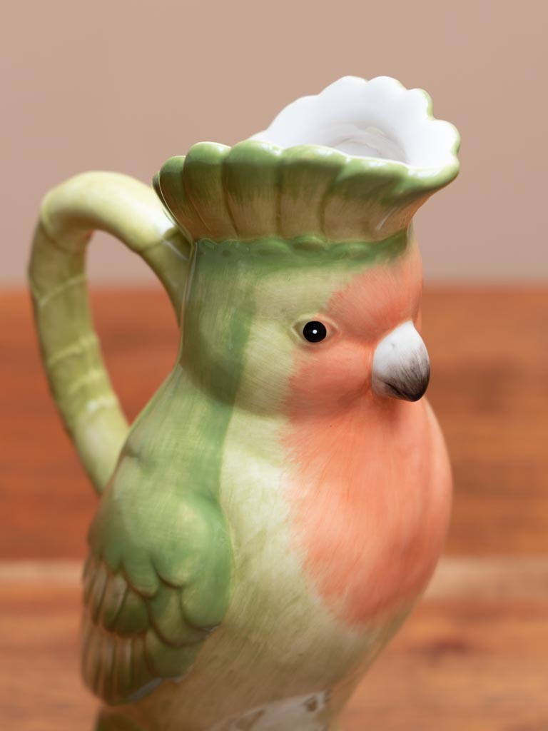 Ceramic parrot pitcher - 2