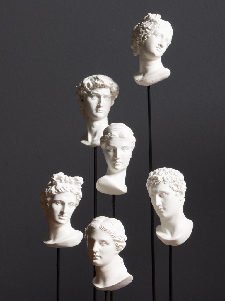 Glass dome Museum 6 busts - 4