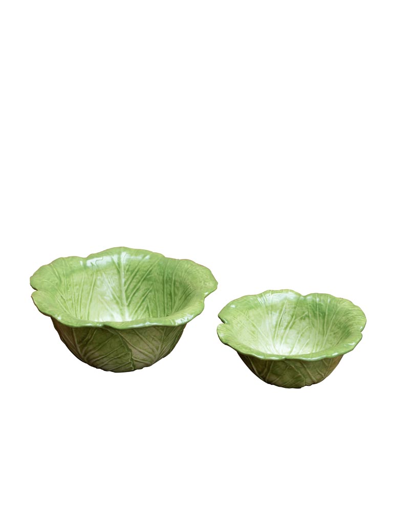 S/2 salad bowls cabbage in ceramic - 2