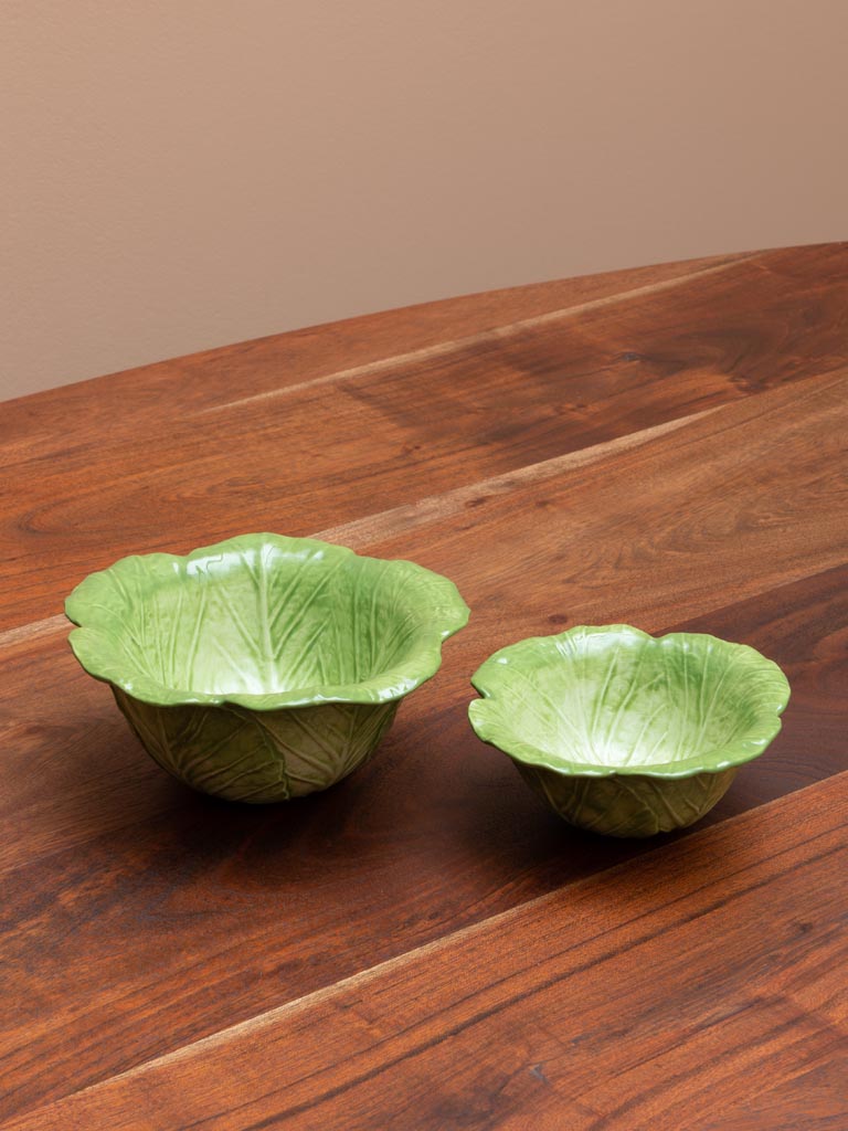 S/2 salad bowls cabbage in ceramic - 3
