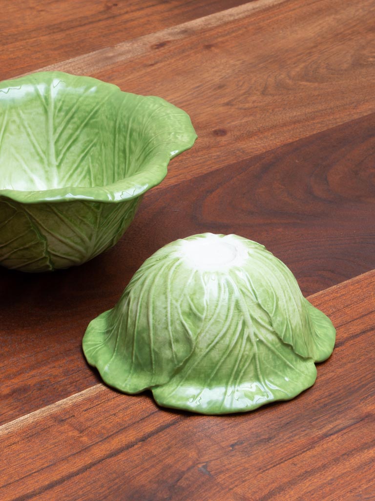 S/2 salad bowls cabbage in ceramic - 4