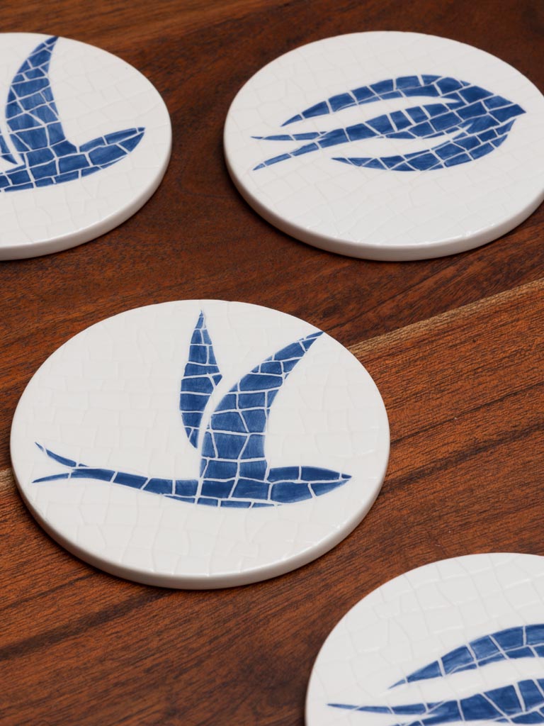 S/4 mosaic bird coasters - 4