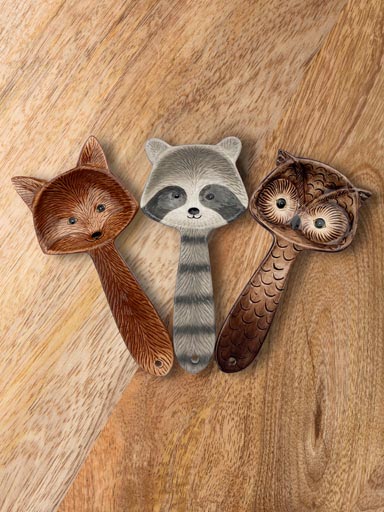 S/3 spoons forest animals