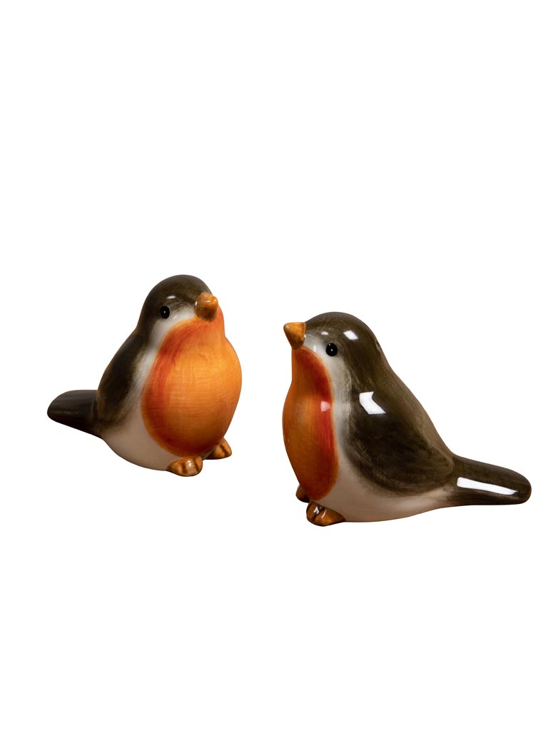 S/2 salt & pepper robins - 2