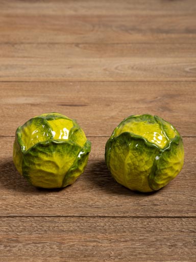 S/2 salt & pepper cabbages