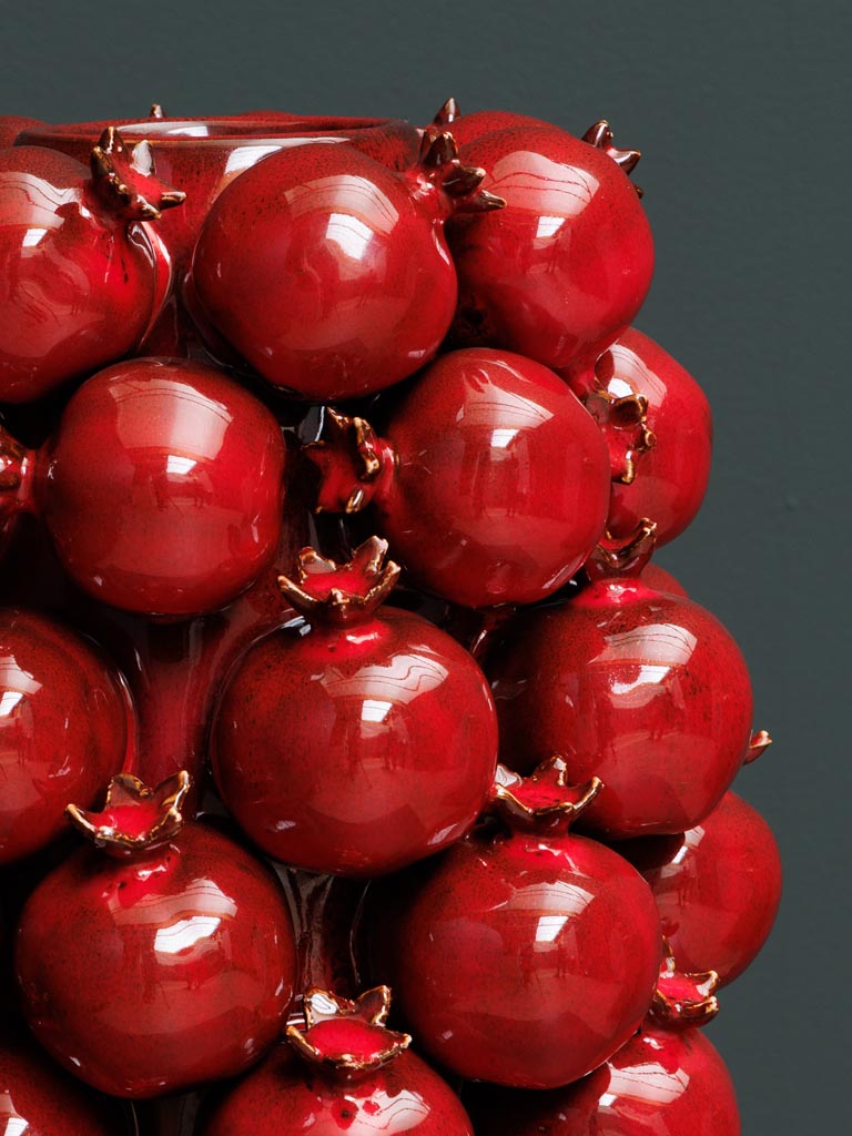 High vase farandole of pomegranates - 3