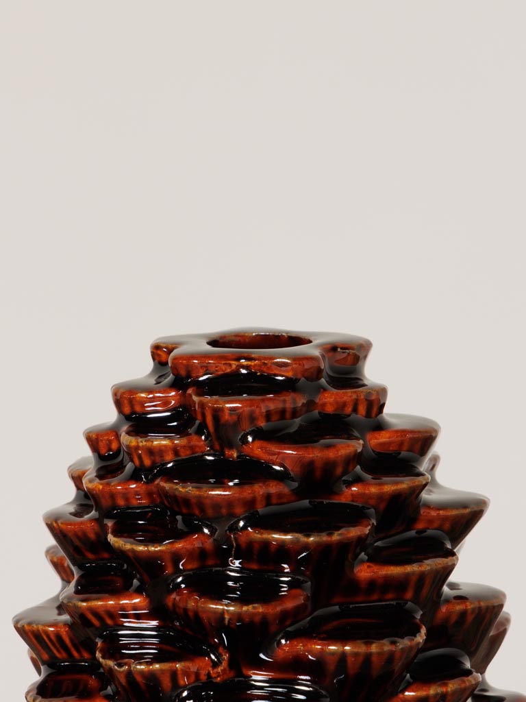 Stoneware Pinecone candlestick - 4