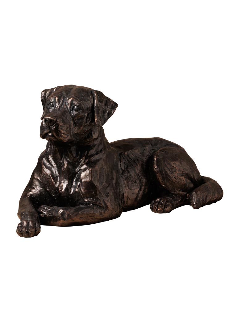 Lying black labrador figurine - 2