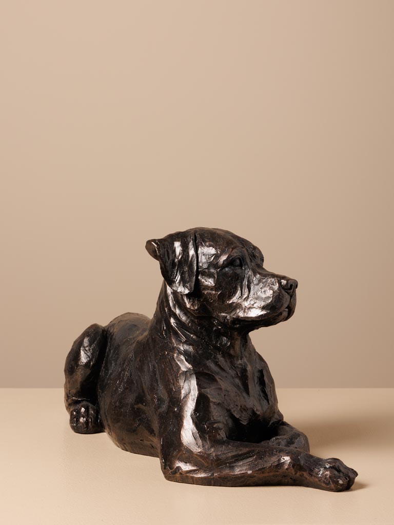 Lying black labrador figurine - 3